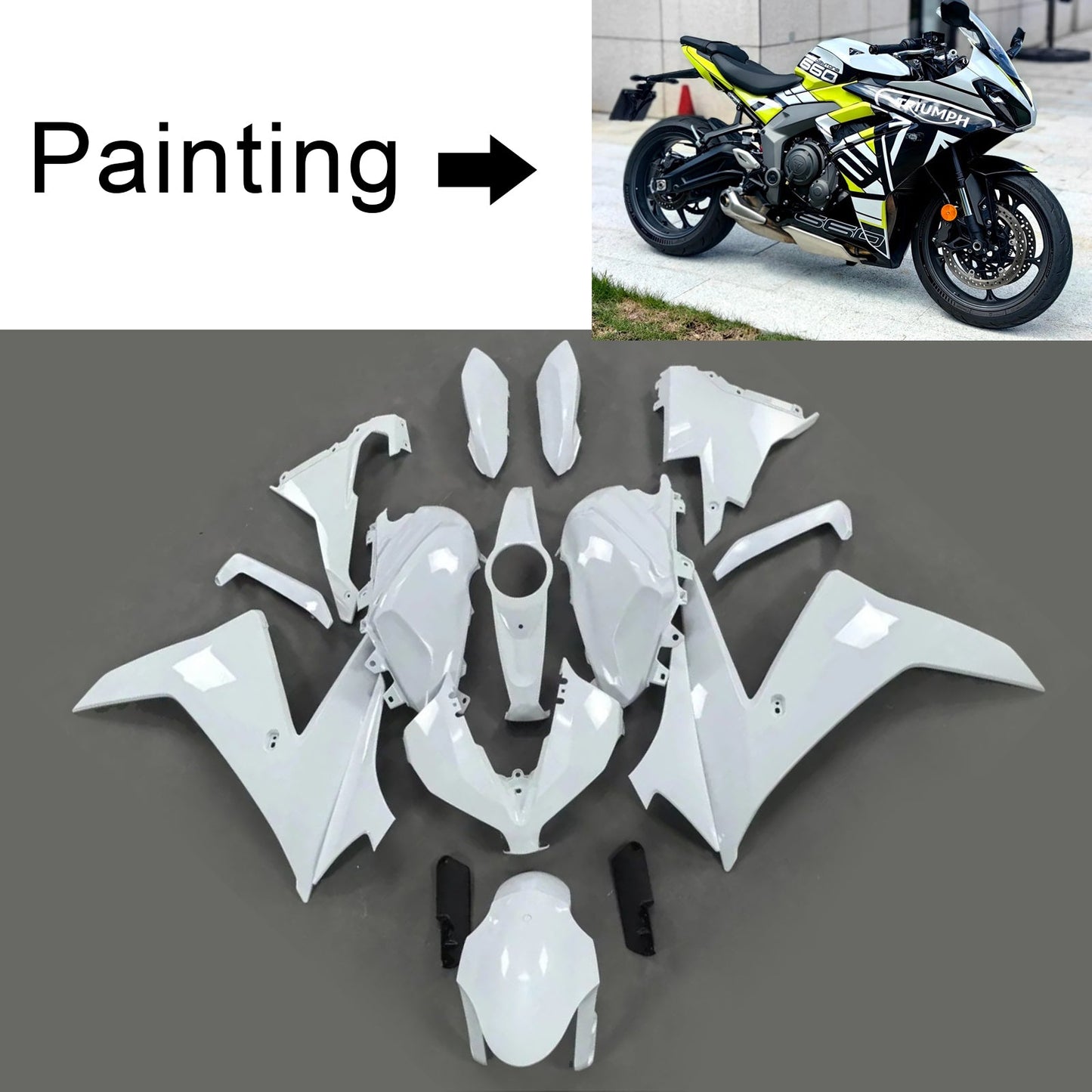 2024-2025 Triumph Daytona 660 Einspritzverkleidungssatz Karosserie Kunststoff ABS