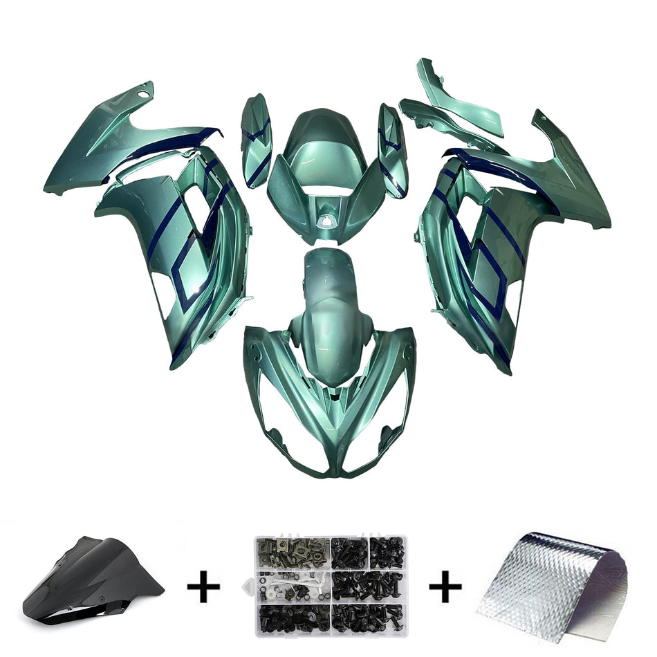 Injection Verkleidung Kit Karosserie Kunststoff ABS fit Für Kawasaki ER-6F Ninja650 2012-2016