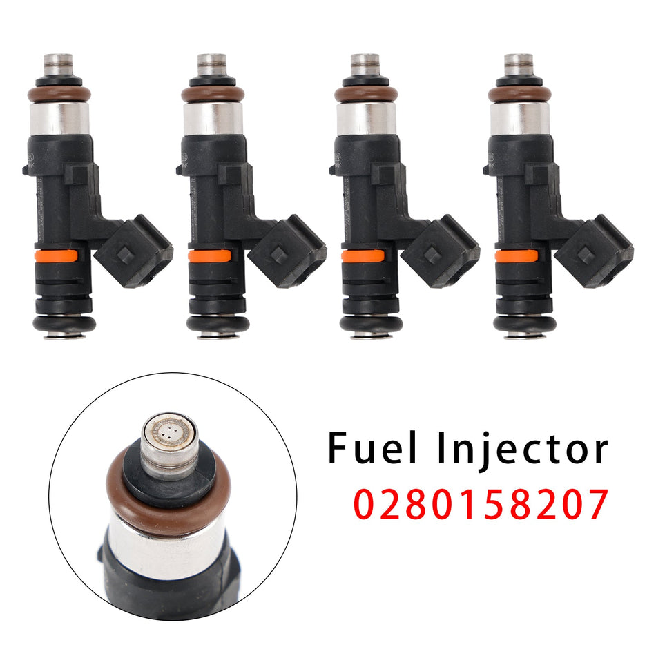 4 Stück Kraftstoffeinspritzdüsen für Ford Focus III, Fiesta VI, Mondeo IV 0280158207