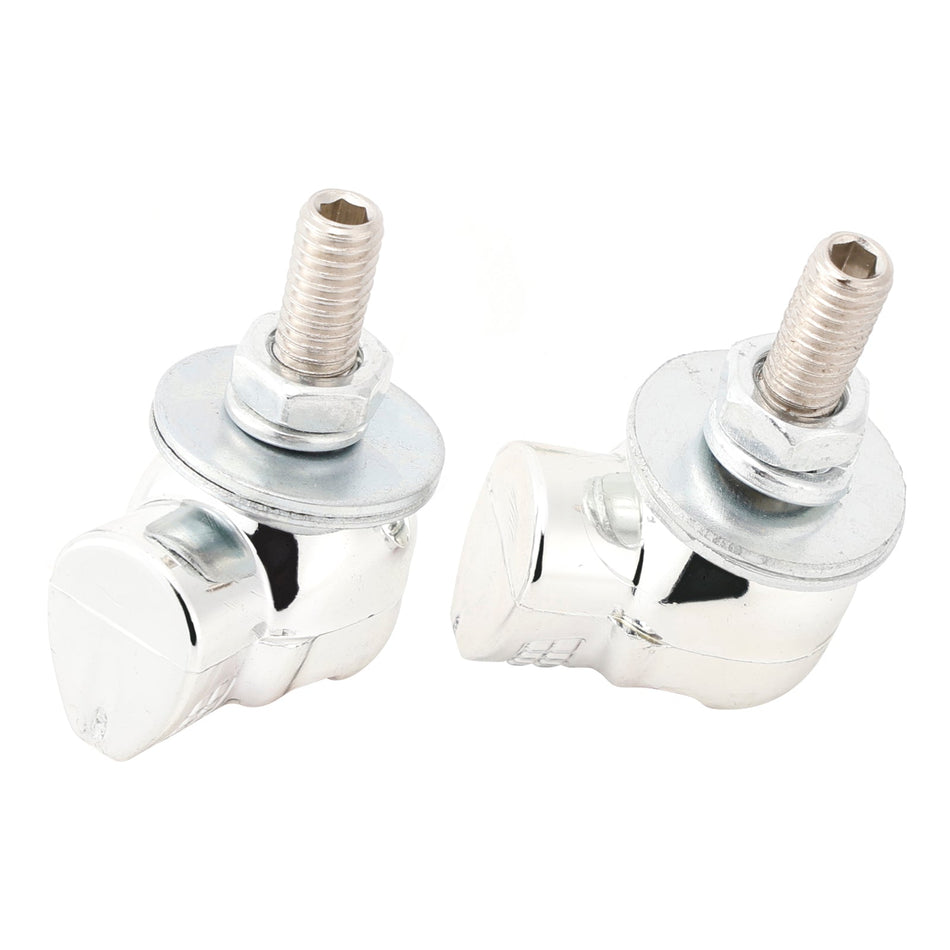 2x Motorrad Fahrrad Kunststoff Silber Totenkopf Nummernschild Bolzen Auf Schraube Auf Rahmen Mutter