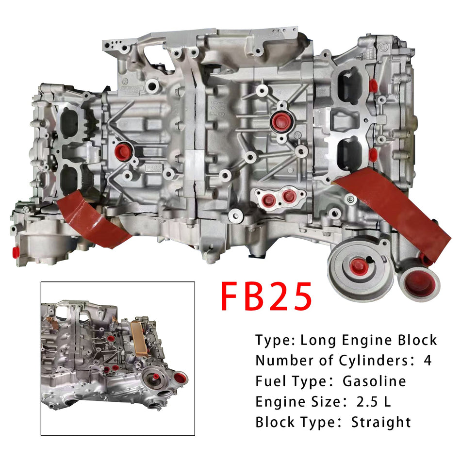 2018 Subaru Forester 2.5L Motorbaugruppe Langer Motorblock FB25
