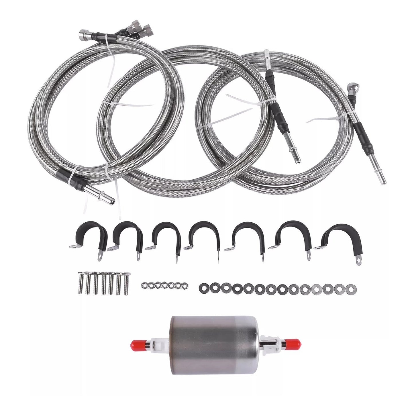 2001-2003 GMC Sierra 2500 HD Edelstahl geflochtene Kraftstoffleitungen Kit 819-840 Quick Fix