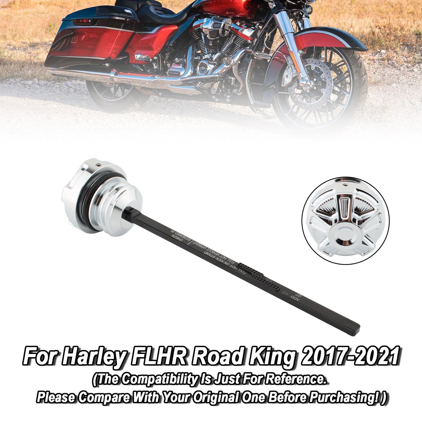 Ölmessstab Tankdeckel Stecker Fit Für Straße Electra Street Glide Road King 17-21