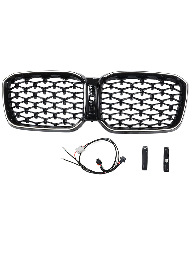 2022-2025 BMW X3 G01 X4 G02 Diamant glänzend schwarzer Frontstoßstangen-Nierengrill