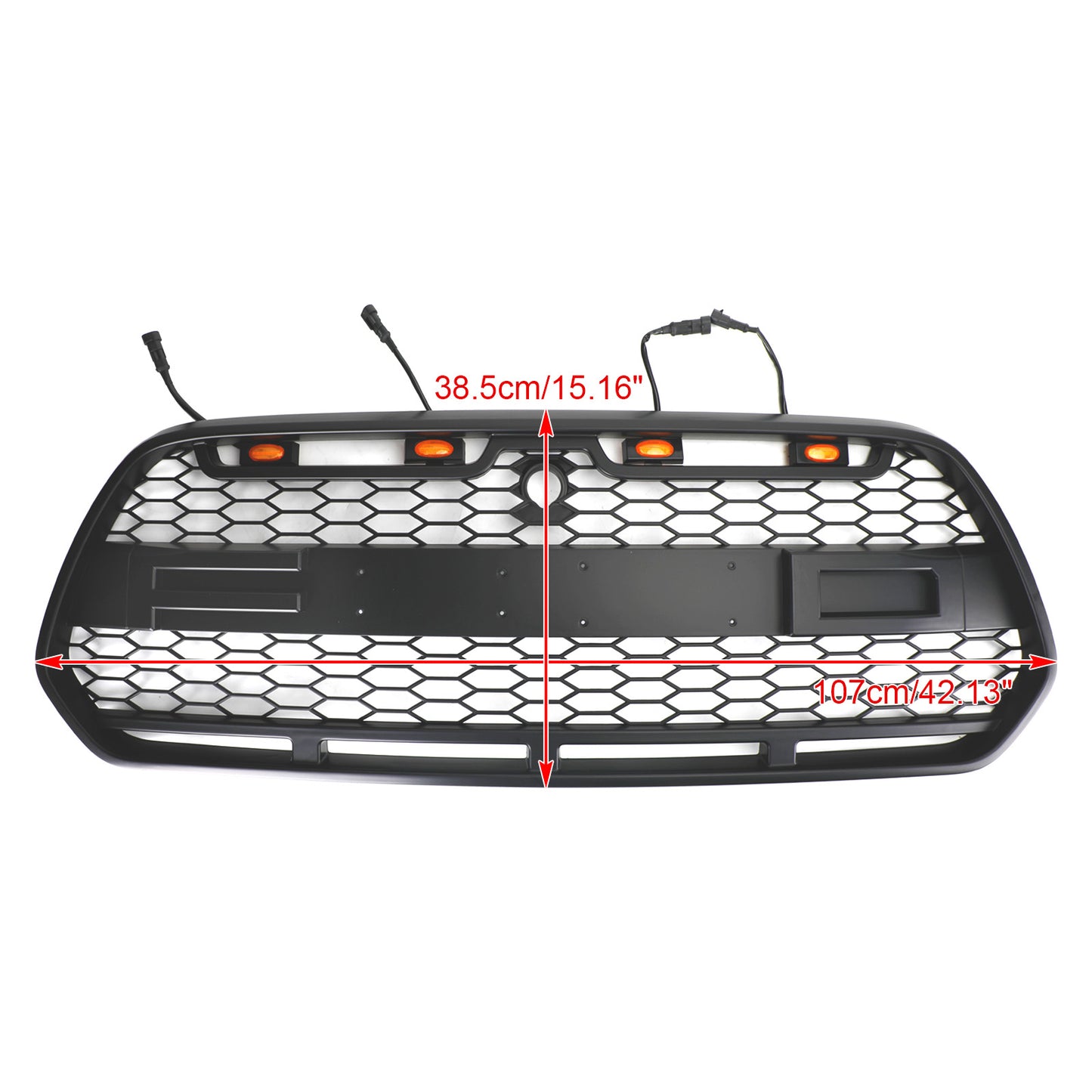 Matt Black Front Bumper Grille Grill w/LED Fit Ford Transit MK8 2015-2018 Raptor