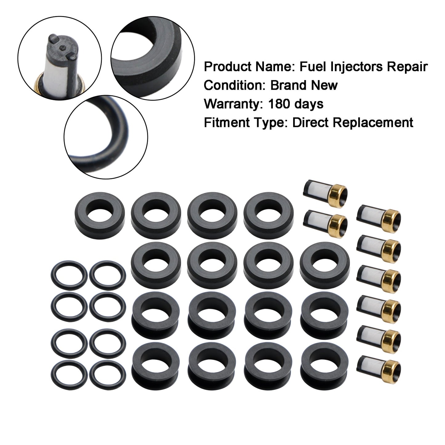 Reparaturs?tze für Einspritzdüsen 23250-50020 passend für Lexus LS400 SC400 4.0L V8 1992-97