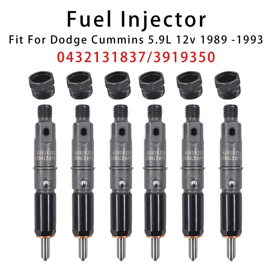 1989-2993 Dodge D250 D350 Cummins 5.9L 12V 6-teiliges Einspritzsystem 0432131837 3919350