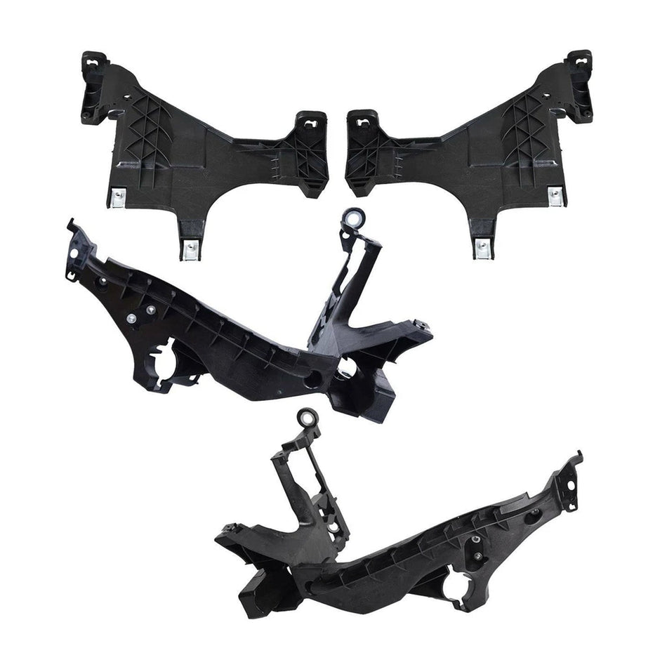 2013–2016 Audi A4 Facelift 4-teiliges Frontscheinwerfer-Montageplatten-Set