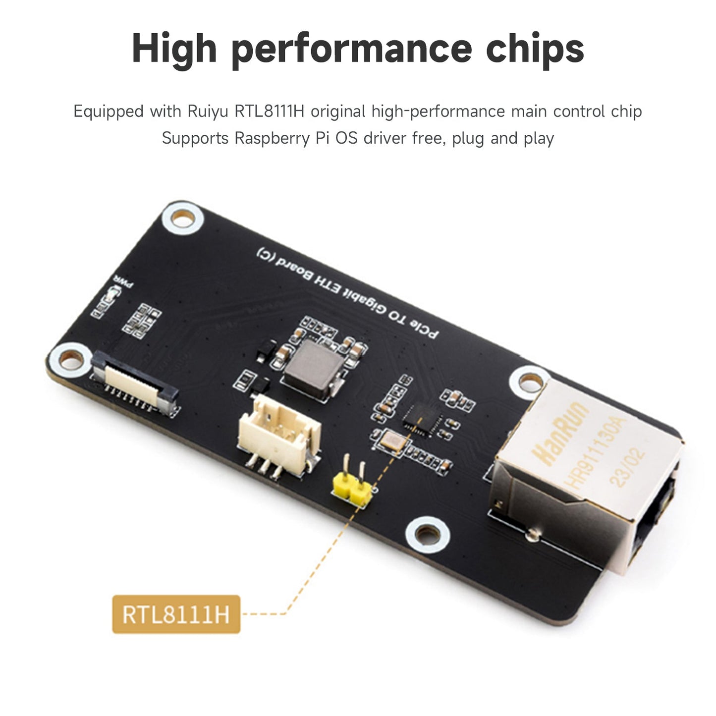 Raspberry Pi5 5B PCIe auf Gigabit Ethernet Port Adapter Board OS Treiberfrei