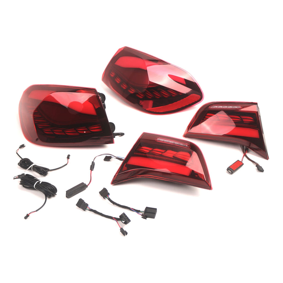 2014–2020 BMW F36 (Gran Coupé/Cabrio) L&amp;R rote LED-Rückleuchten, Rückleuchtenbaugruppe 63217296100 63217296099