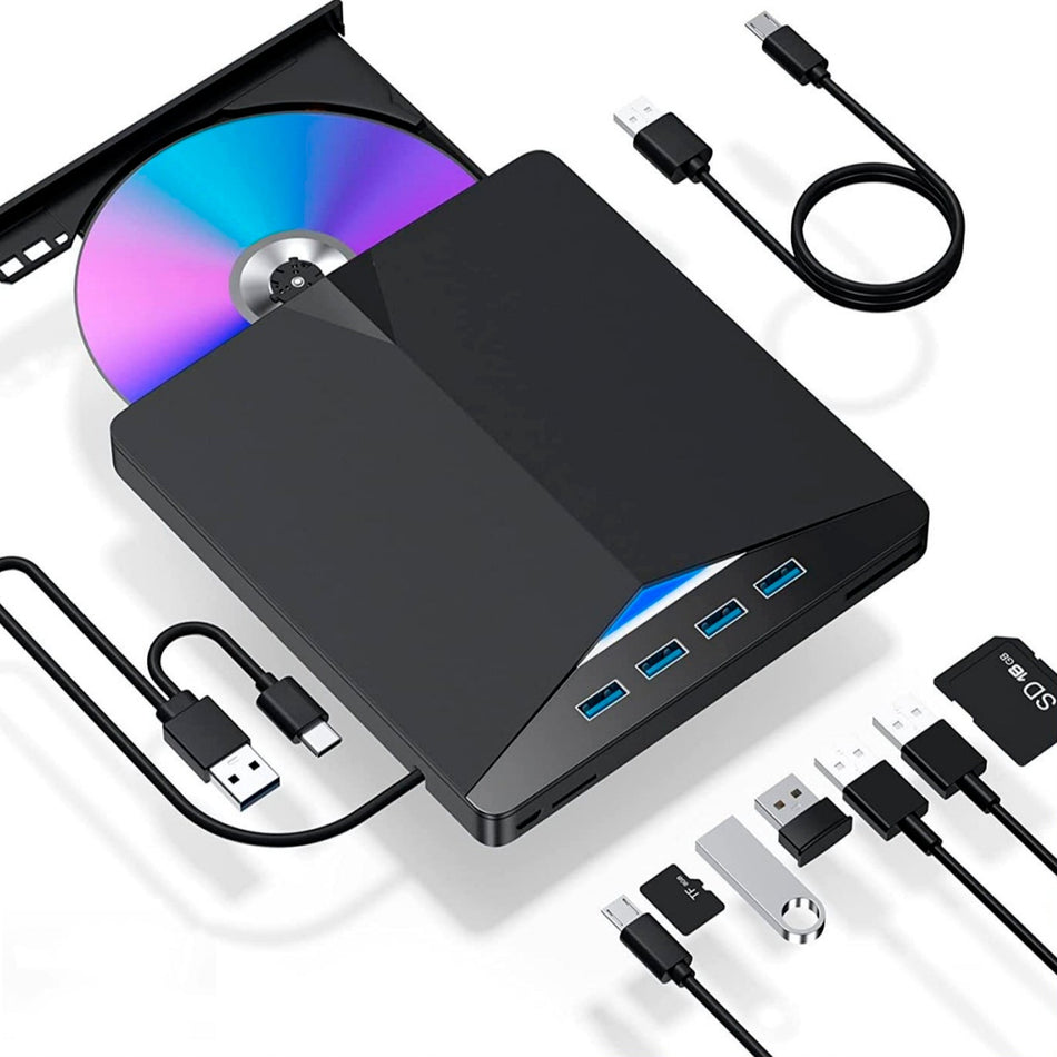 7-in-1-BD-Brenner, externes USB-3.0-Laufwerk, DVD-/CD-/3D-Recorder, Filmplayer