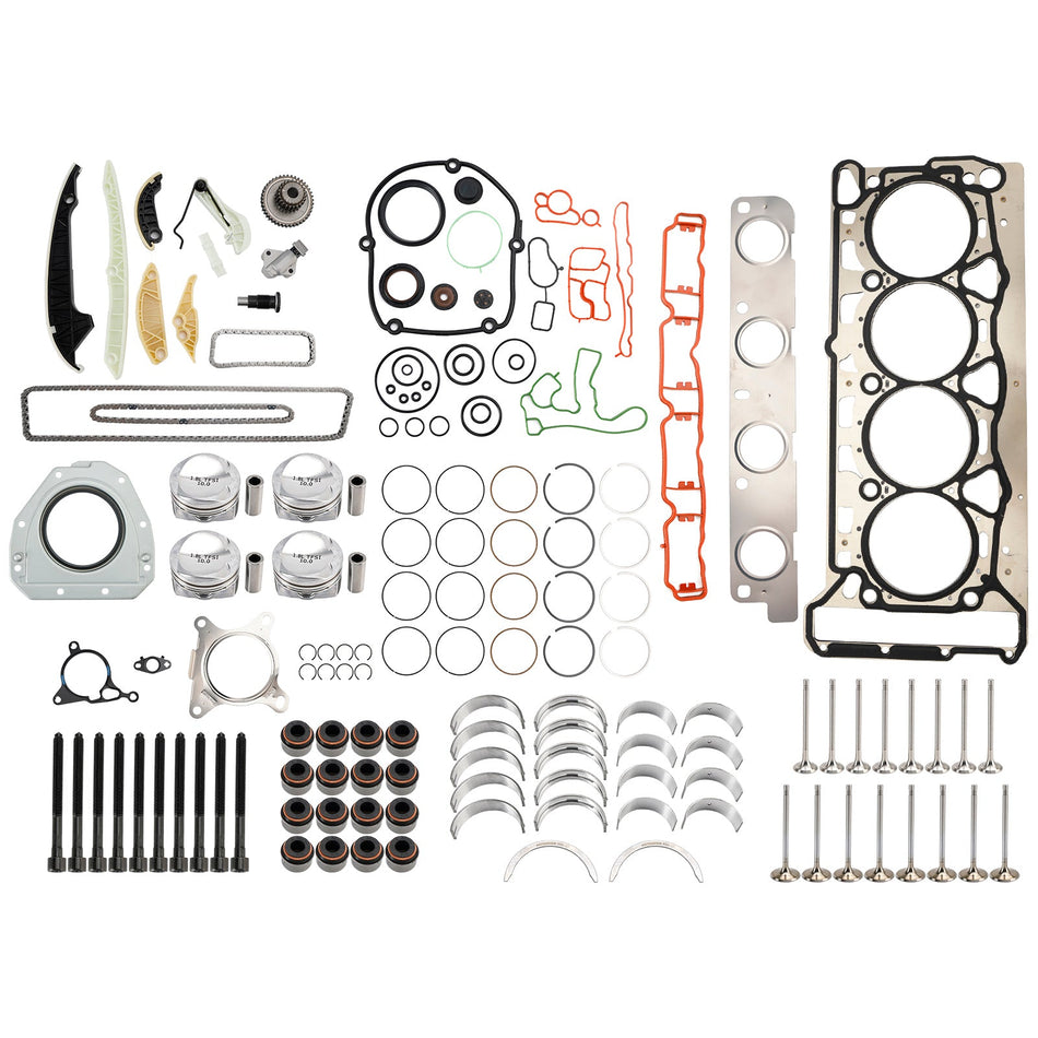 2008–2011 Volkswagen Passat CC 1.8 TSI BZB CDAA CDAB Motor-Kolbenüberholungssatz 06H107065CP 06H109509Q