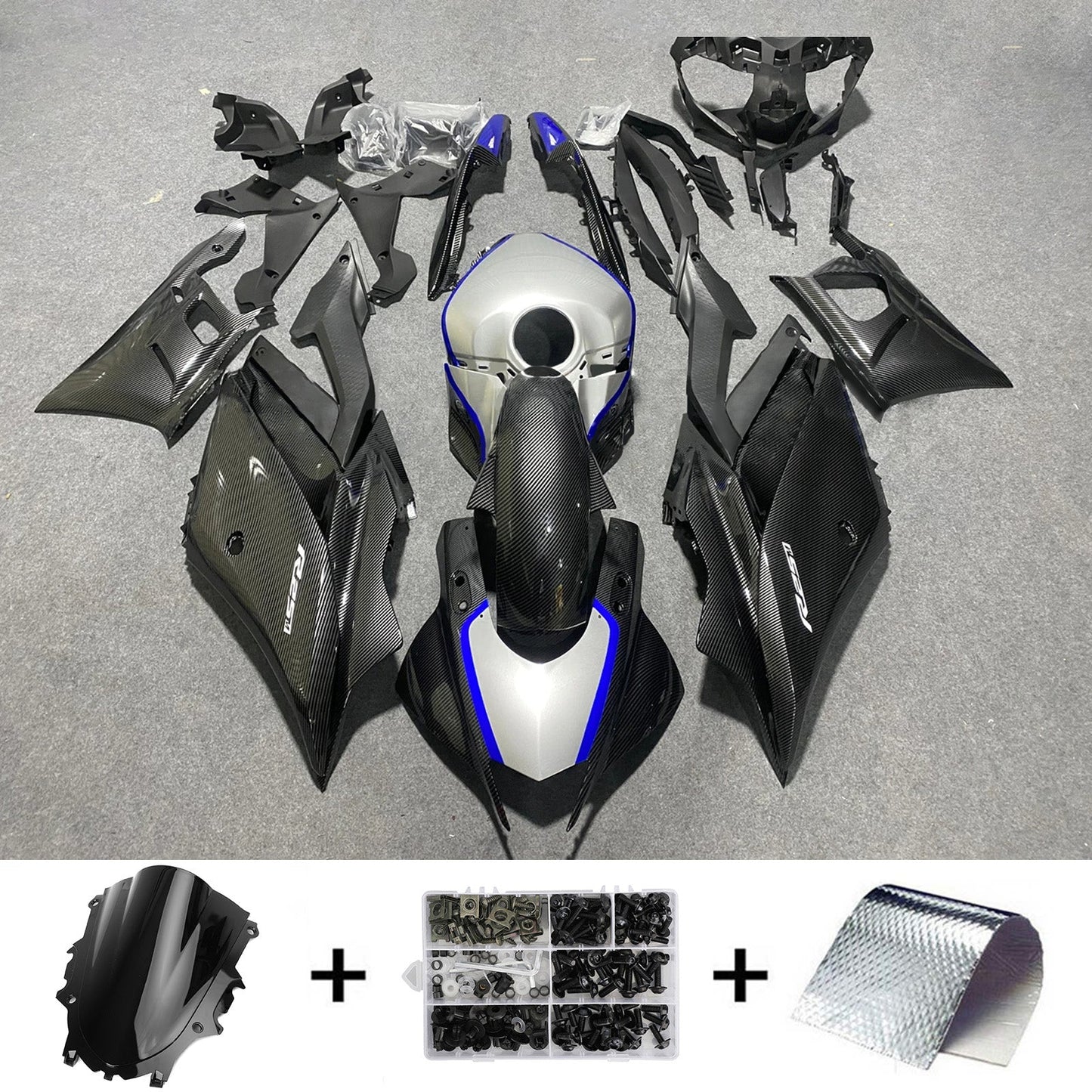 2019-2021 Yamaha YZF-R3 R25 Einspritzverkleidungssatz Karosserie Kunststoff ABS