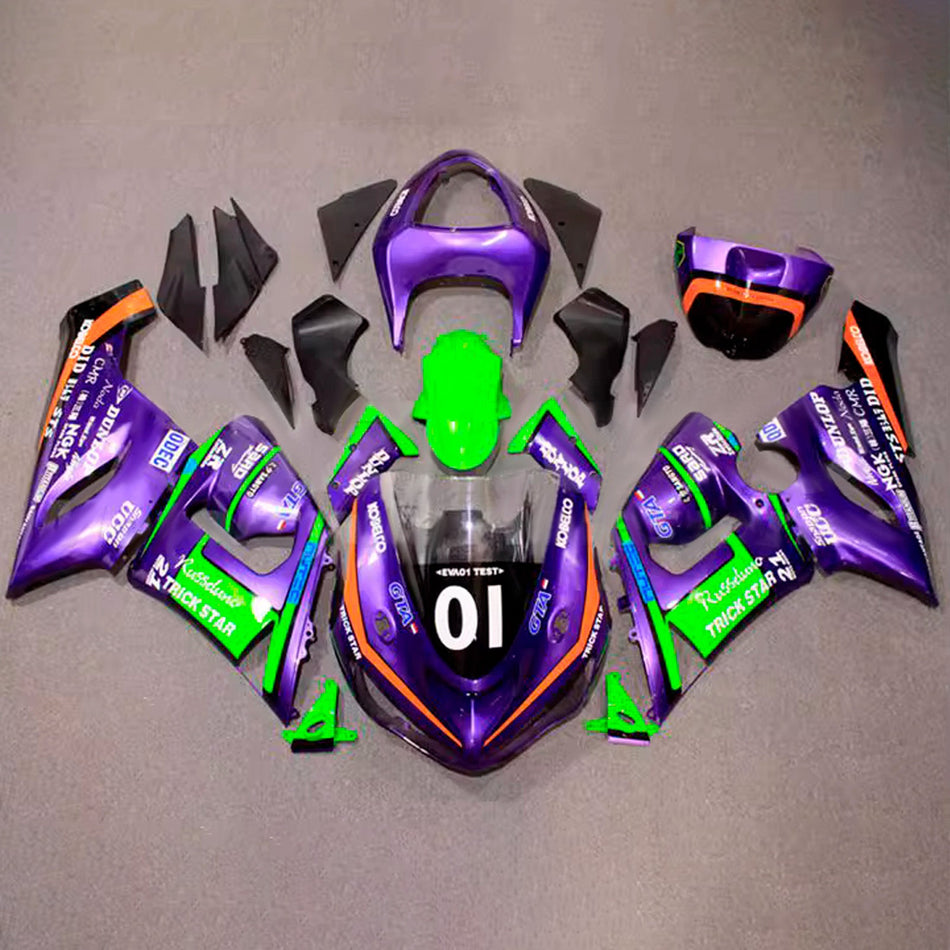 Verkleidungssatz aus ABS-Kunststoff, passend für Kawasaki ZX6R 636 (2005-2006)
