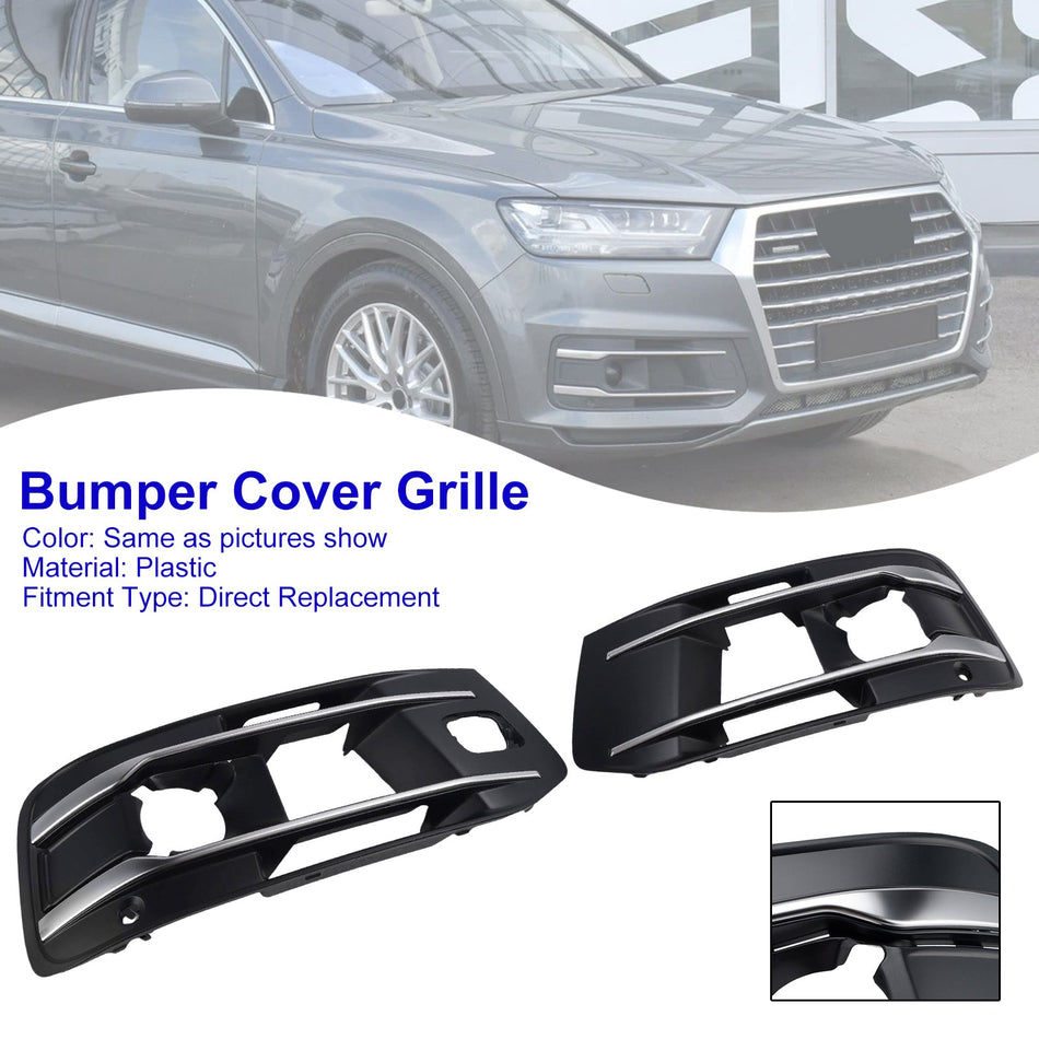 2-teiliges Set Nebelscheinwerfer-Abdeckungen für die Frontstoßstange, passend für Audi Q7 (2016–2019), Teilenummer: 4M0807682AA4W3