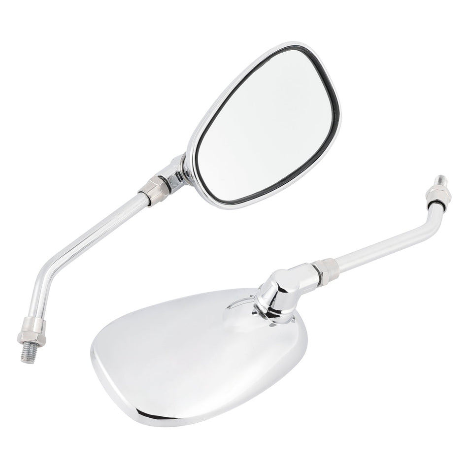 Paar schwarze M10-Rückspiegel für Yamaha V-Star XVS650 1998-2004 XVS1100 00-09