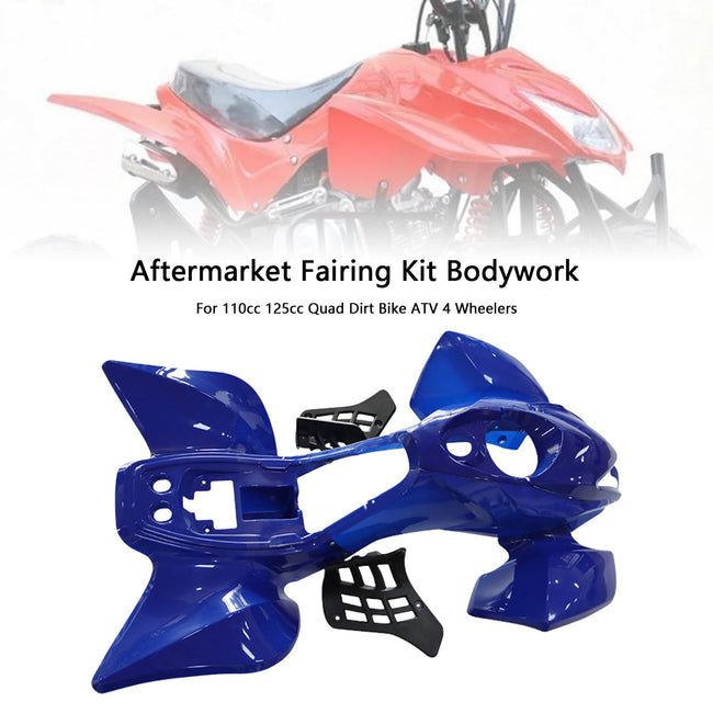 Kunststoff Verkleidung Kotflügel Wachen Abdeckung Kit Für 125cc Tiger Quad Dirt Bike ATV Blau