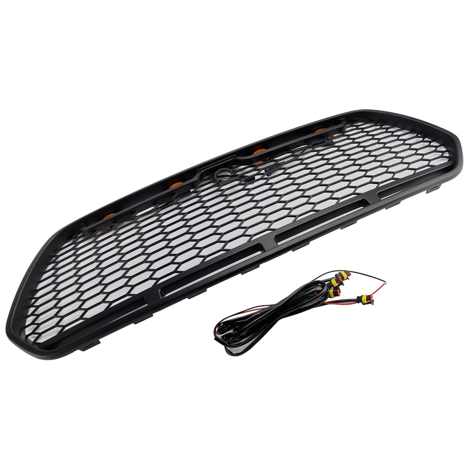 2015–2018 Ford Transit MK8 Raptor mit LED-Grill an der Frontstoßstange, mattschwarz