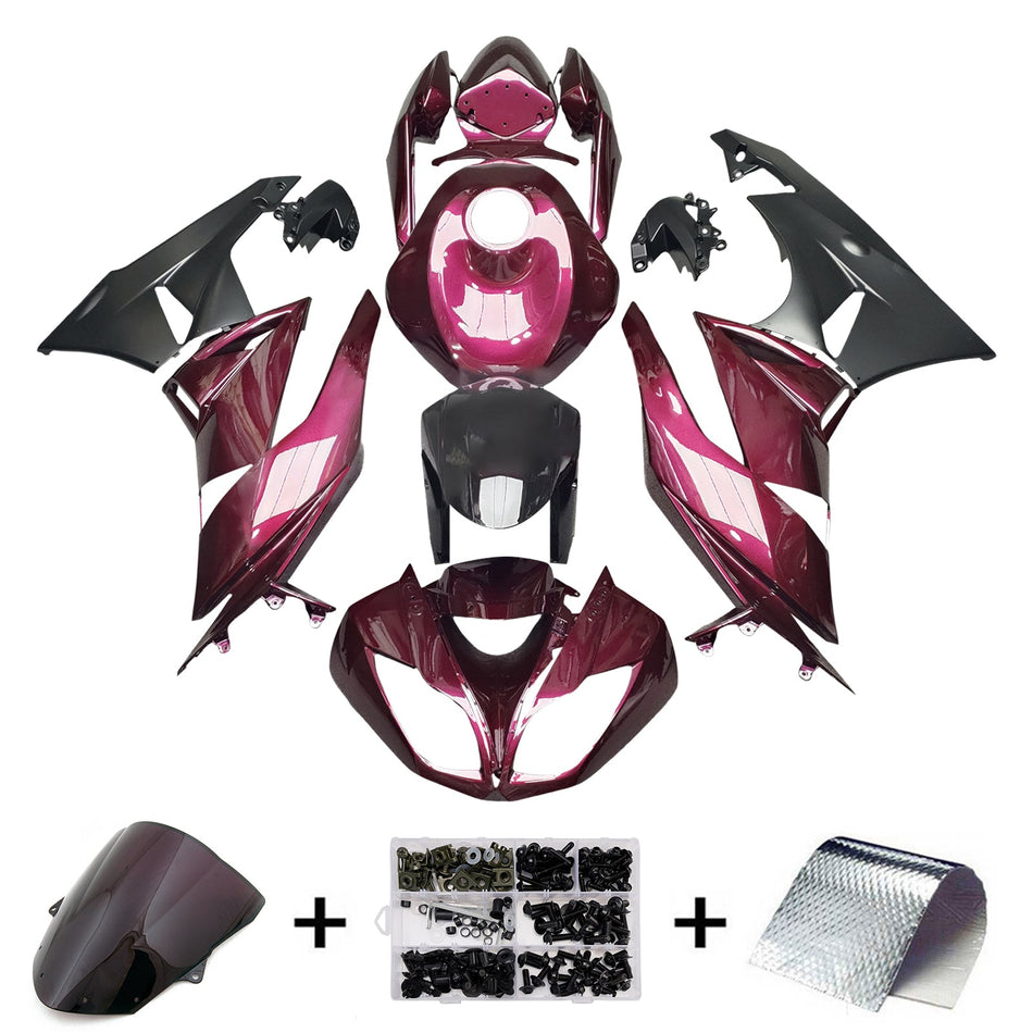 Injection Verkleidung Kit Karosserie Kunststoff ABS fit Für Kawasaki ZX6R 636 2009-2012