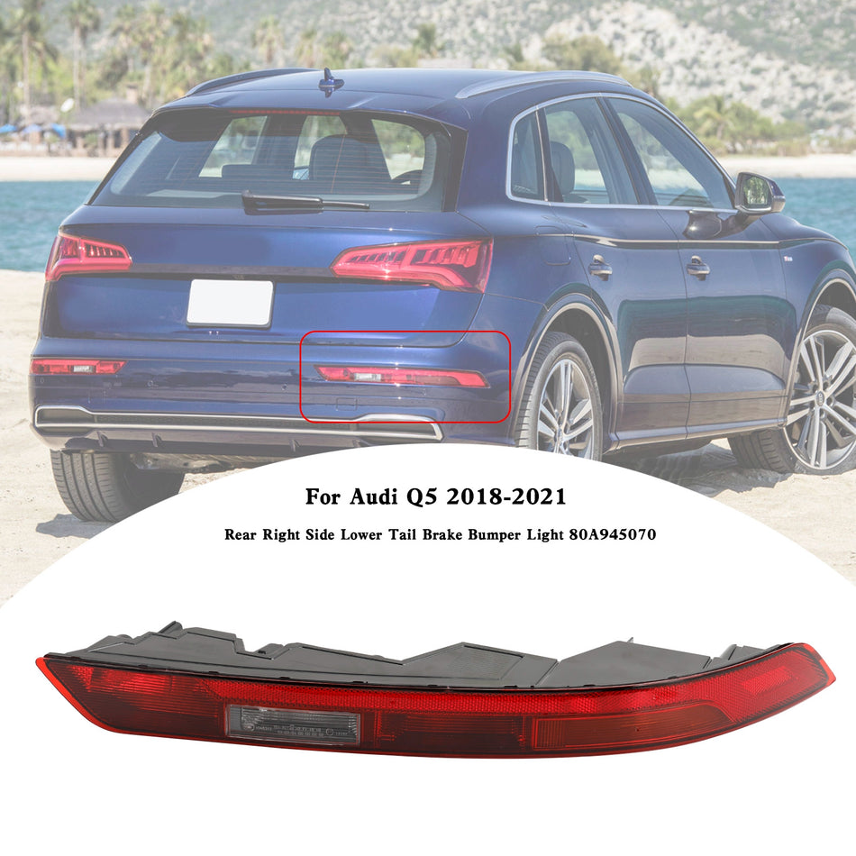 Hinten Rechte Seite Unterer Schwanz Bremse Stoßstange Licht Für Audi Q5 18-2021