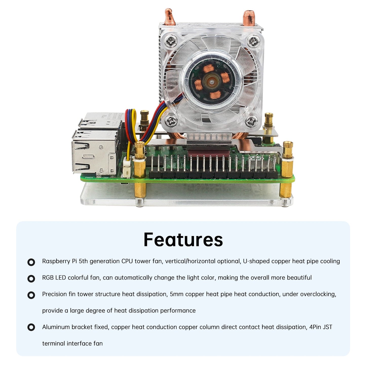 Raspberry Pi 5B Turmlüfter Raspberry Ice Turmkühler Pi5 ICE Kühler