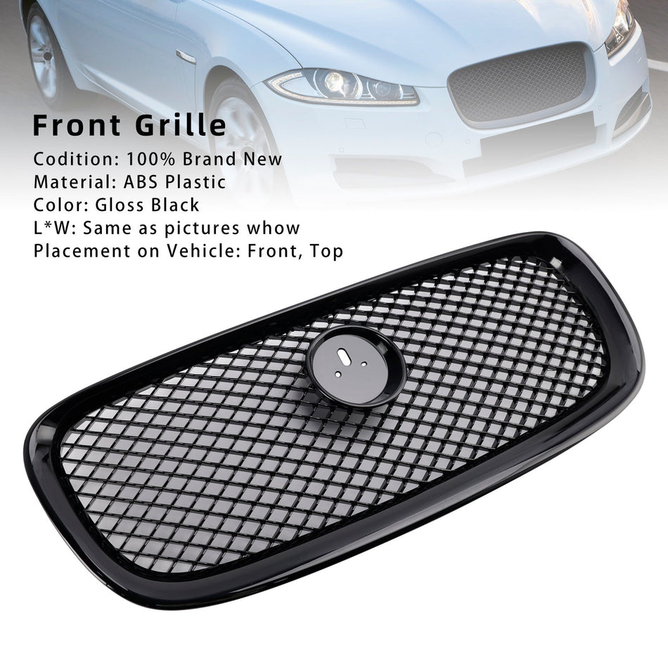 XF-R Style Frontstoßstangengrill Grille Fit Jaguar XF 2012-2015 Gloss Black