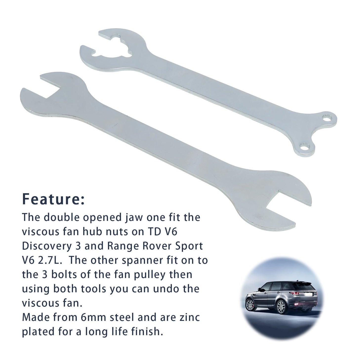 Viskose-Lüfter-Werkzeug-Schlüssel, passend für Land Rover Range Rover Sport und TD V6 Discovery 3
