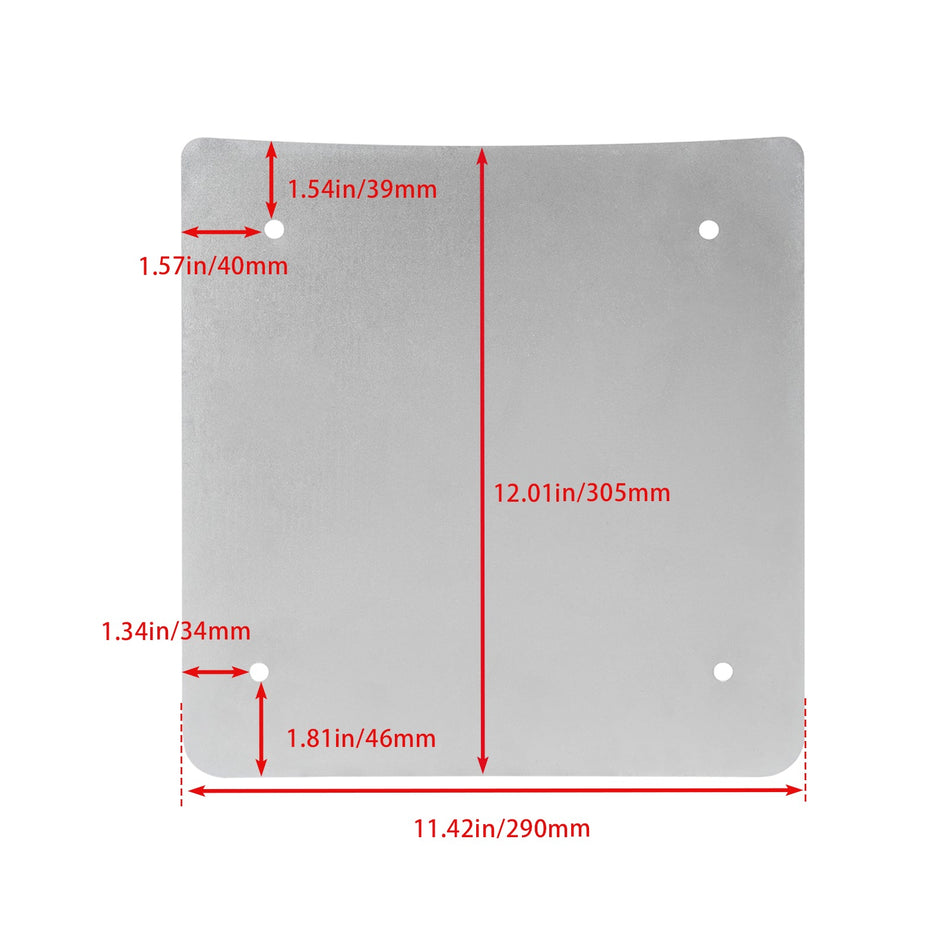 2014-UP TOURING HECK-TÜTENPAKET LASERGESCHNITTENE INNENGRUNDPLATTE SILBER