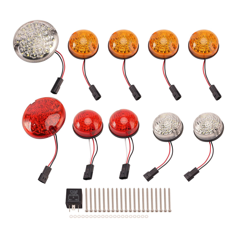 10-teiliges LED-Tagfahrlicht-Set (Farben) für Land Rover Defender 90/110 (1983–1990)