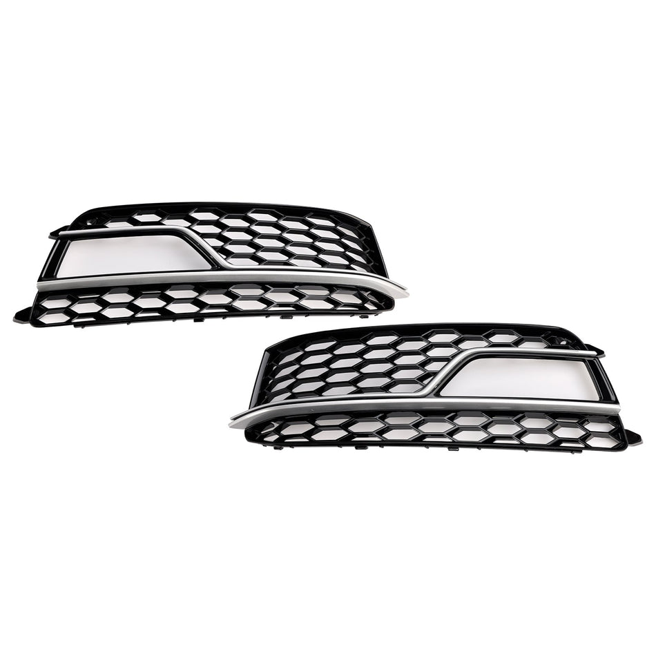 2013–2016 Audi A5 S-Line S5 2 Stück Front Nebelscheinwerfer schwarz Grill Grille