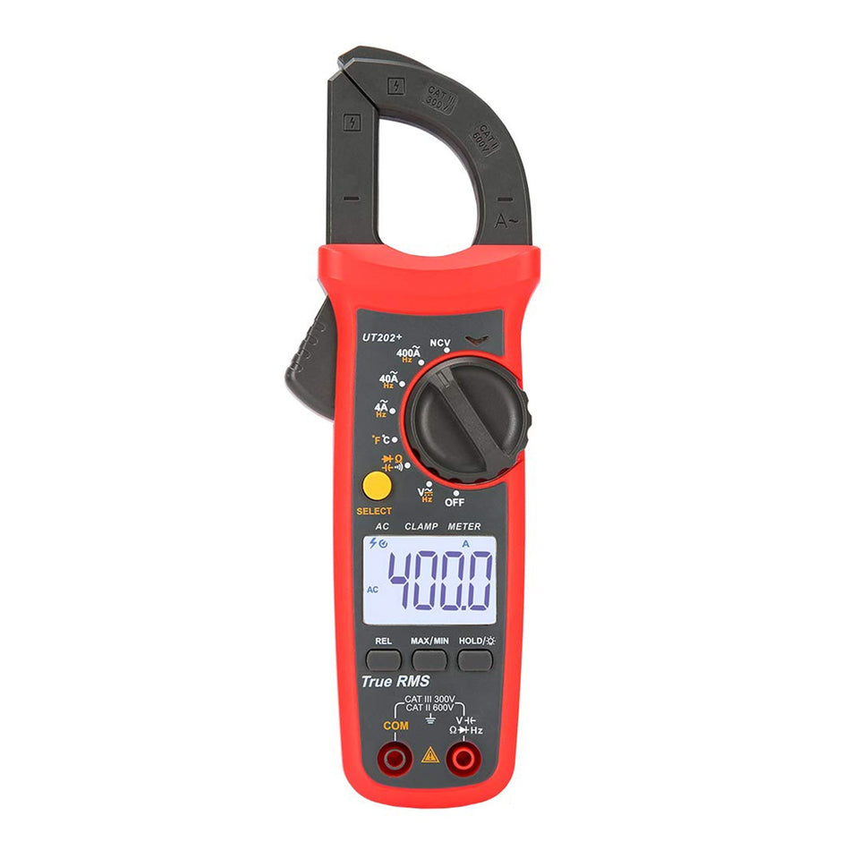 UT202+ Tragbares Multimeter mit automatischer Bereichswahl, True-RMS-Zangenmessgerät und LCD-Anzeige