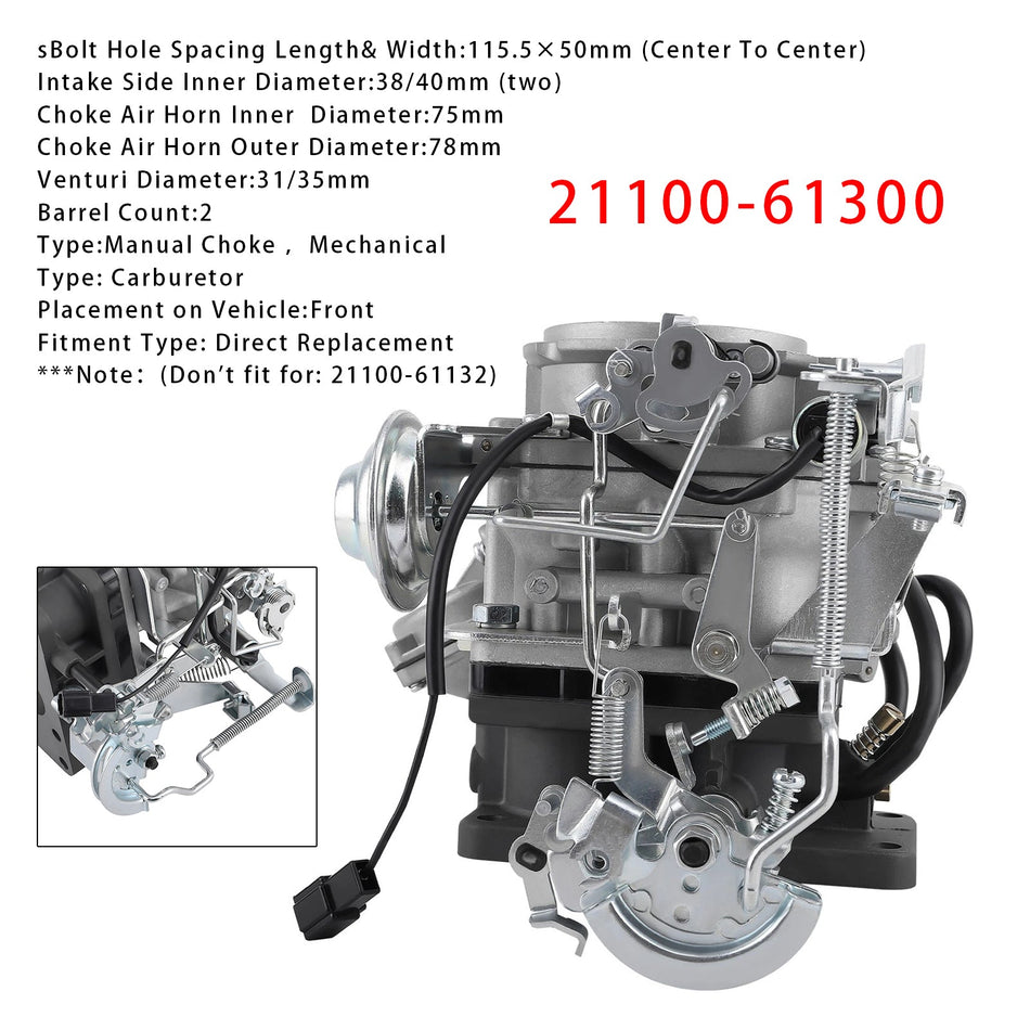 1984-1992 Toyota 3F Land Cruiser FJ62 FJ70 FJ73 Vergaser Vergaser 21100-61300