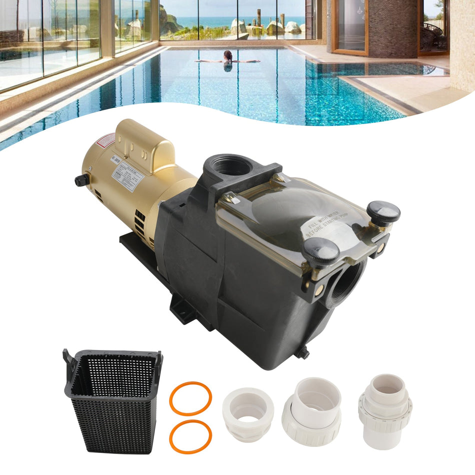 W3SP2607X10 Super Pump 1 PS Poolpumpe mit einer Geschwindigkeit, 115/230 V