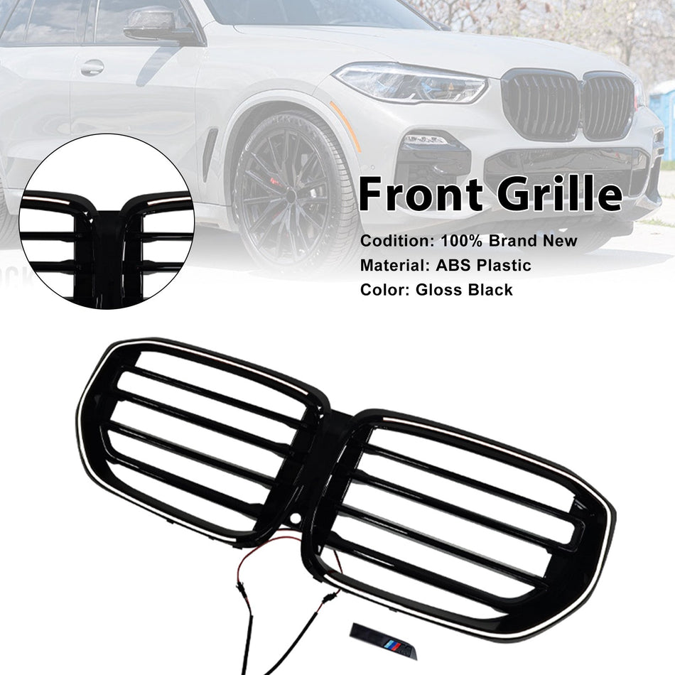 Frontstoßstangengrill im M-Stil mit LED-Beleuchtung, passend für BMW G05 LCI X5 ab Baujahr 2024