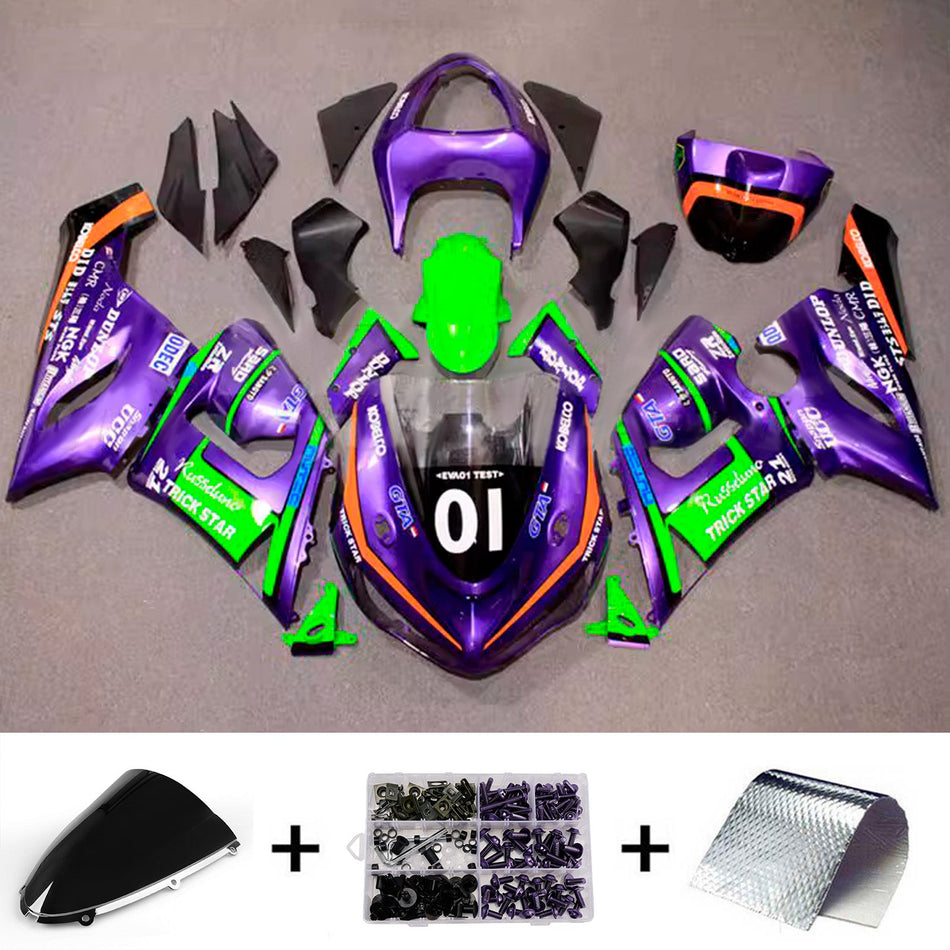 Verkleidungssatz aus ABS-Kunststoff, passend für Kawasaki ZX6R 636 (2005-2006)