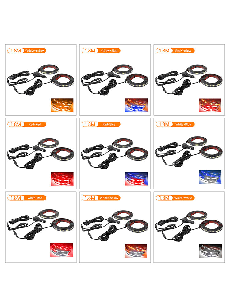 Zweifarbige LED-Lichtstreifen für Trittbrettseitenschritte für Kleintransporter