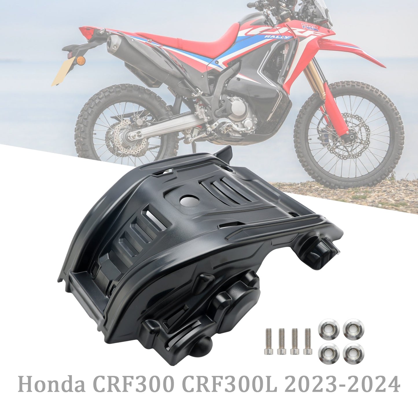 2023-2024 Honda CRF300 CRF300L Unterfahrschutz Motorschutz Riss Kunststoff