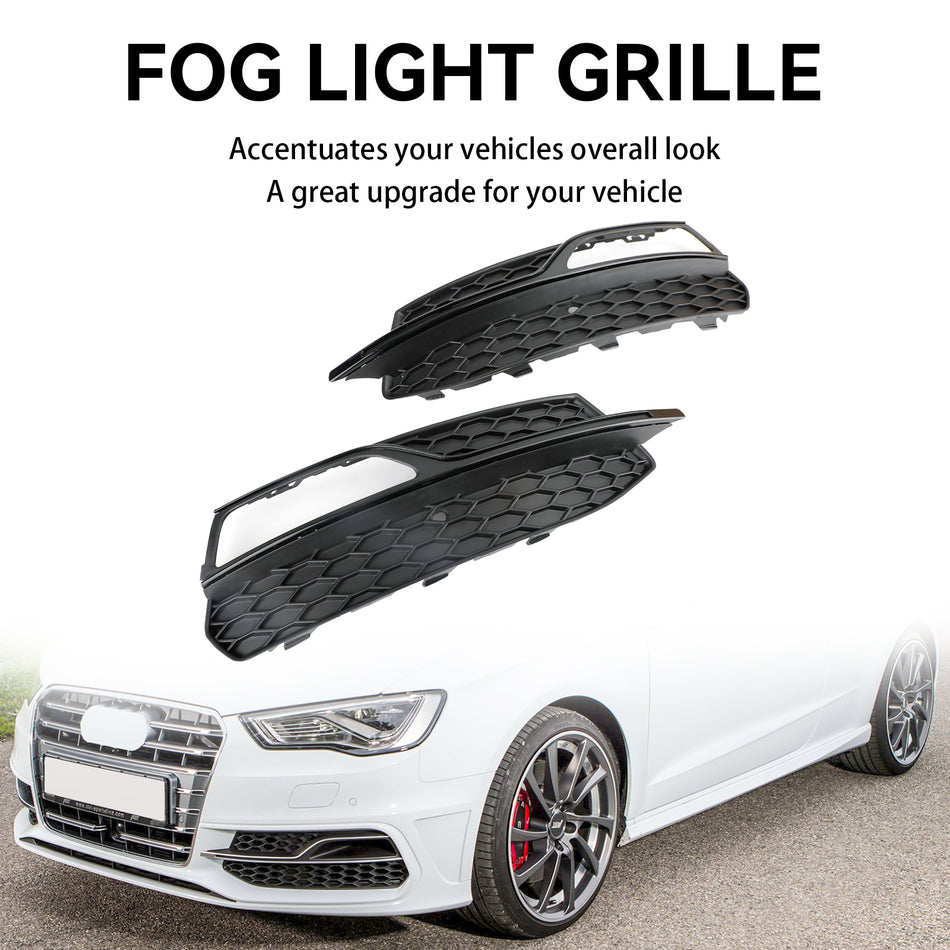 Lower Bumper Fog Light Cover Grill Grille Für AUDI A3 S3 S-Line 2013-2016