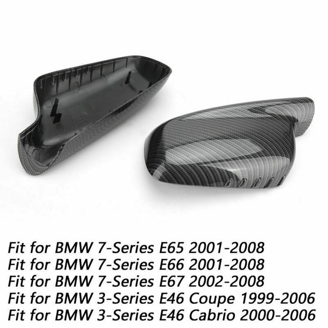 E66 E46 51167074236+51167074235 Cover 750i fit Mirror UK 745i Cap BMW 1Pair E65