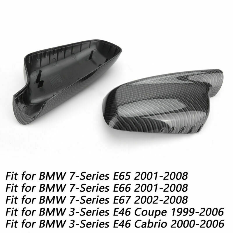 E66 E46 51167074236 + 51167074235 Coque 750i Fit Mirror UK 745i Cap BMW 1 paire E65 