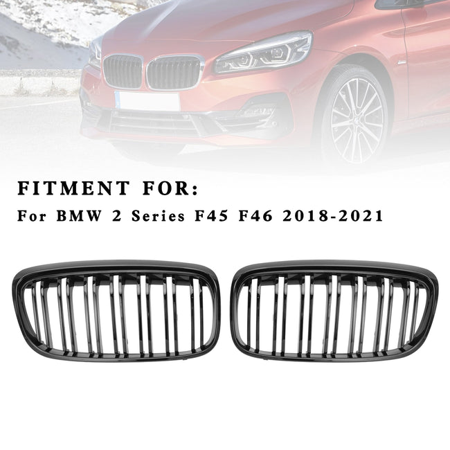 2018-2021 BMW 2er F45 F46 Frontnierengrill schwarz gl?nzend 2Stk