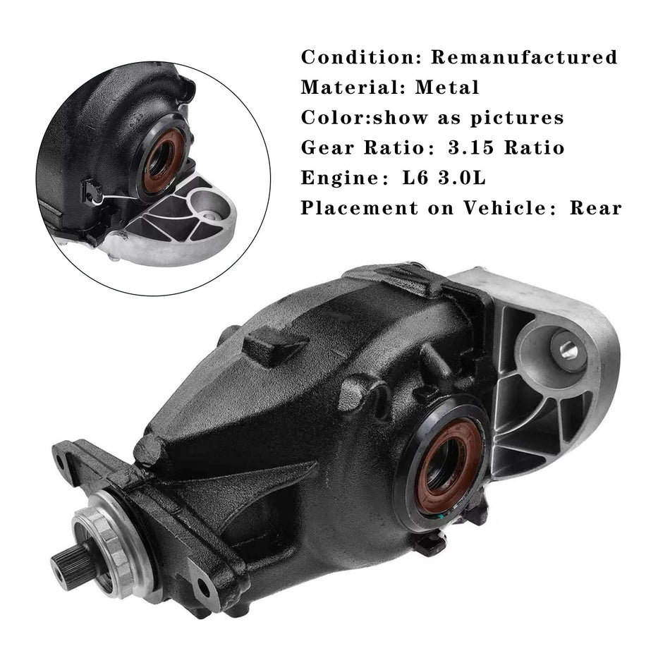 2011 2012 2013 BMW E70 X5 L6 3.0L Hinterachsdifferentialtr?gerachse 3,15 übersetzung 33107590911 33107590912