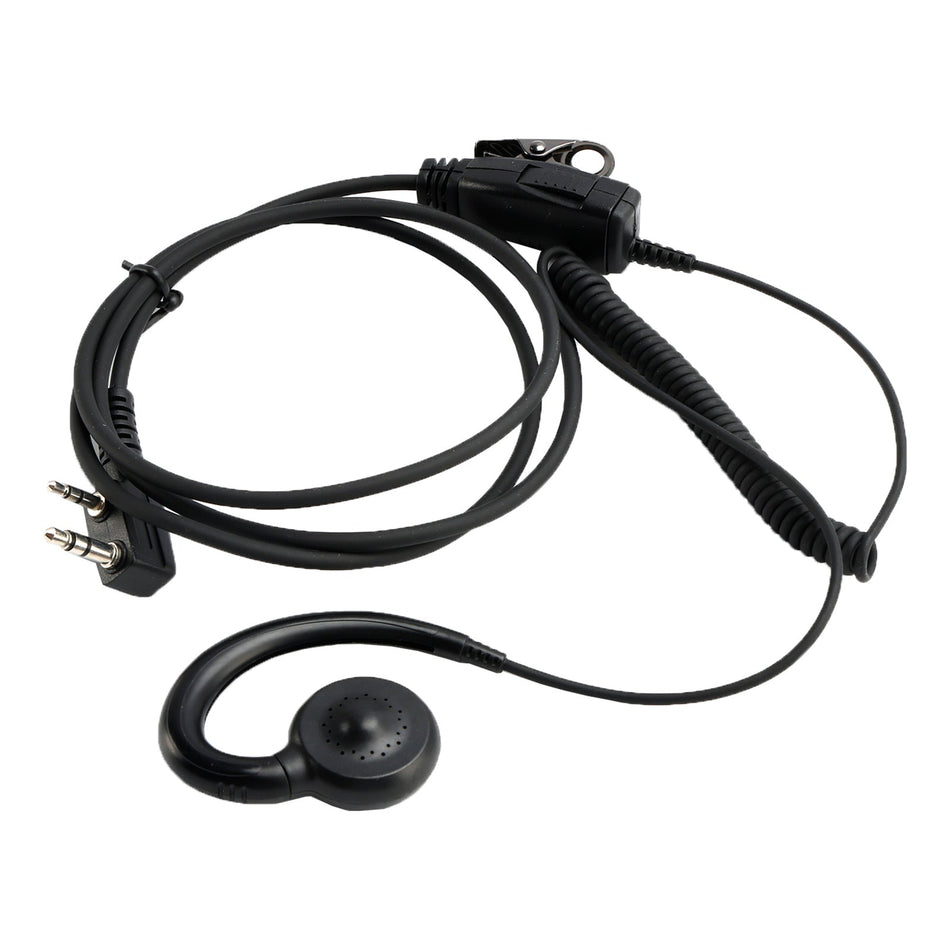K-018 Kleines PTT-B6-Headset mit gebogenem Ohrbügel für TK-240 TH-G71A LT-2288 UV-5RA