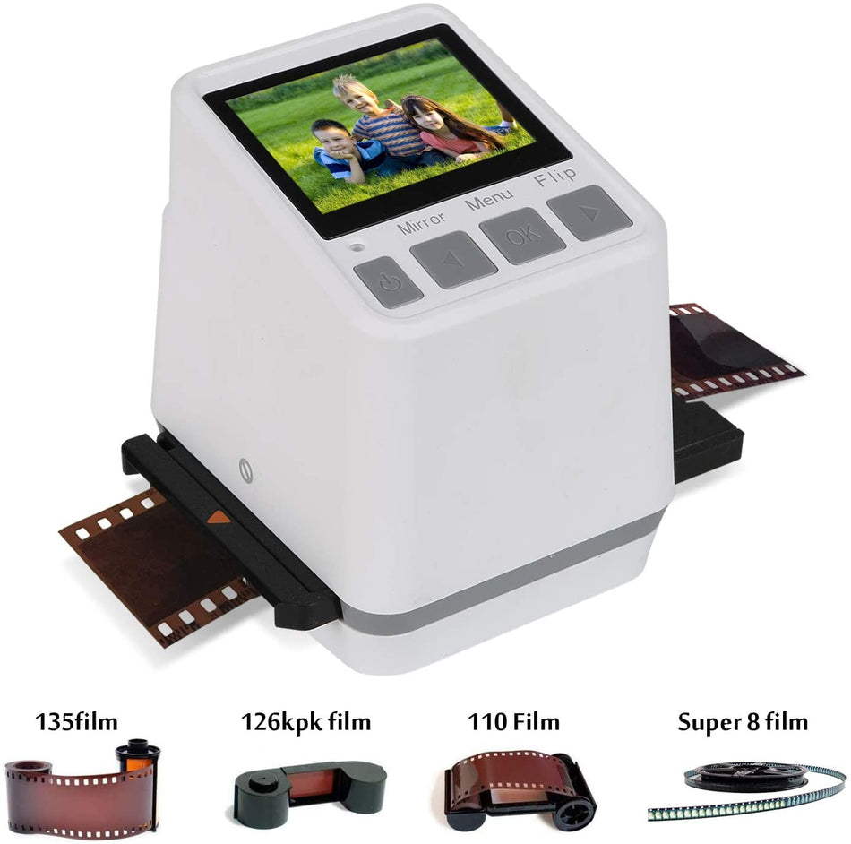 22-Megapixel-Scanner für alte Filmnegative und Dias, kompatibel mit 126KPK/135/110/Super 8-Filmen