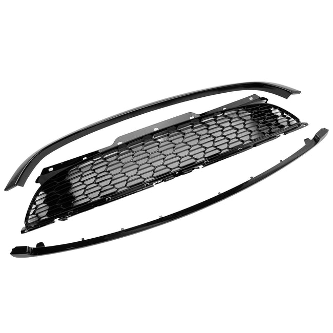 3 STüCKE Glanz Schwarz Front Grill Grille Fit Mini R55 R56 R57 R58 R59 Cooper S &amp; JCW