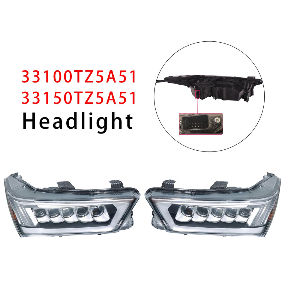 2017–2020 Für MDX Sport Hybrid Frontscheinwerfer links + rechts LED 33150TZ5A51 33100TZ5A51