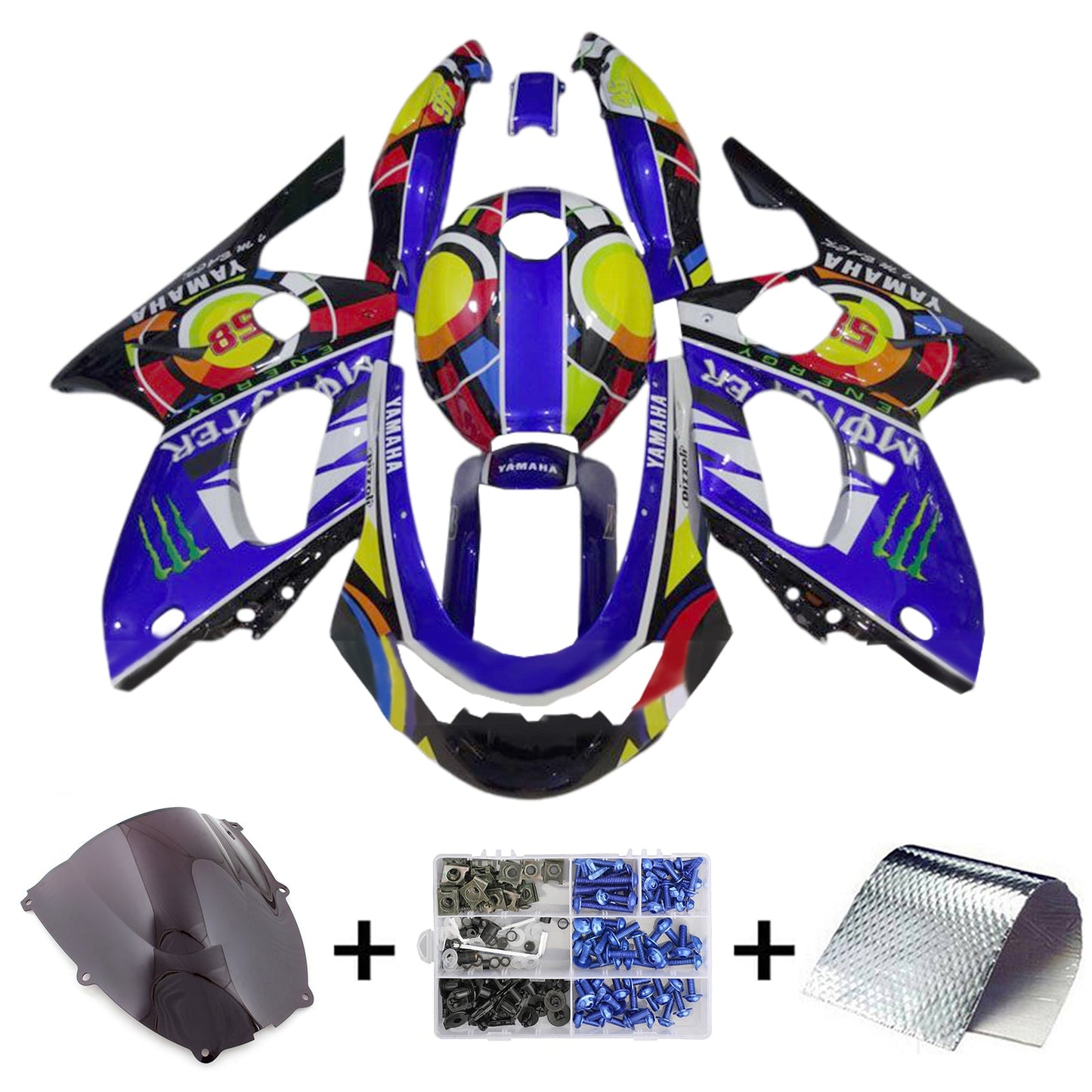 1996-2007 Yamaha YZF 600R Thundercat Einspritzverkleidungssatz Karosserie Kunststoff ABS