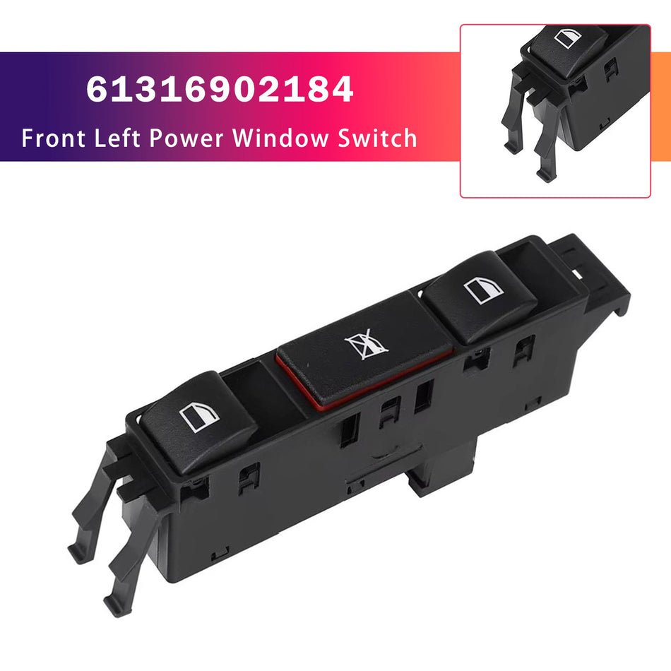 Elektrischer Fensterheberschalter vorne links für BMW 323i, 325i, 328i, 330i, 323Ci, Teilenummer 61316902184