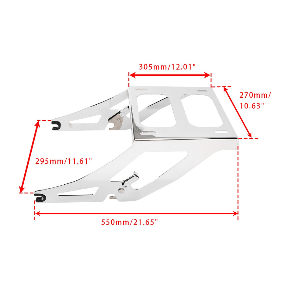 ABNEHMBARER TOUR-PACK-MONTAGE-GEPÄCKTRÄGER FÜR 2-UPS, CHROM, FÜR M8 LOW RIDER S/ST 2018-2025
