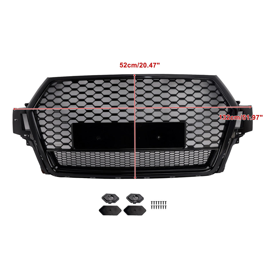 2016–2019 Audi Q7 SQ7 Frontstoßstange Kühlergrill in Hochglanzschwarz, Teilenummer 4M0853651F
